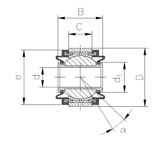 Kayan yüzey, uzun ömürlü bronz kaplıdır. Her iki kabuk da erkek dişlidir ve gövdeye vidalanmıştır