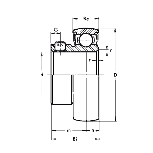 B 200 Hafif hizmet tipi sıkma bilezikli, setskurlu kilitleme 