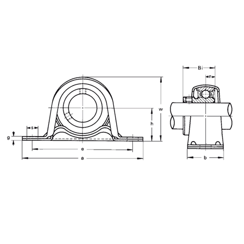 Çelik Sac Serisi galvanize yuvalı dik yatak BPP 200, hafif hizmet tipi, setskurlu kilitleme, sıkma bilezikli B 200
