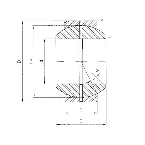 Sürtünmesiz yatak çeliği, sertleştirilmiş, taşlanmış. dış bilezik, iç bileziğin montajı için bölünmüştür.