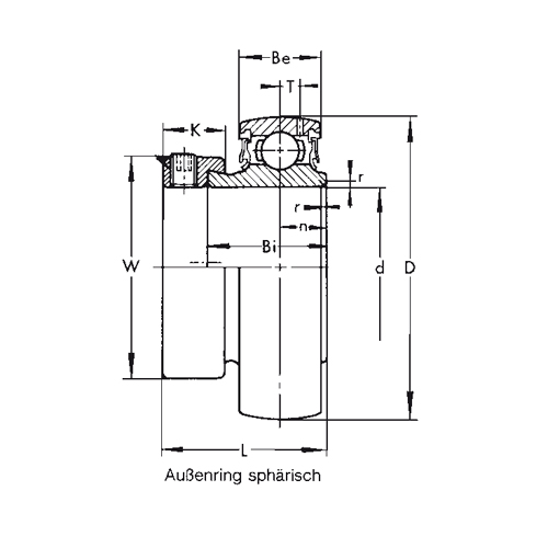 KH 200 ER hafif hizmet küresel dış bilezik eksantrik kilitleme