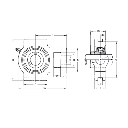 Paslanmaz Seri gerdirme yatak MUCT 200, setskurlu kilitleme, sıkma bilezikli MUC 200