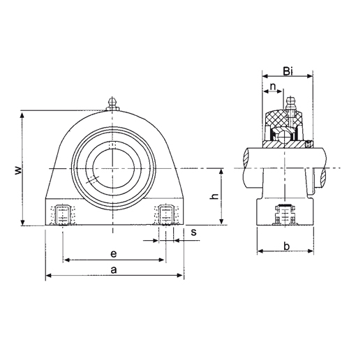 Plastik Seri dik yatak PUCPA 200, setskurlu kilitleme, sıkma bilezikli MUC 200