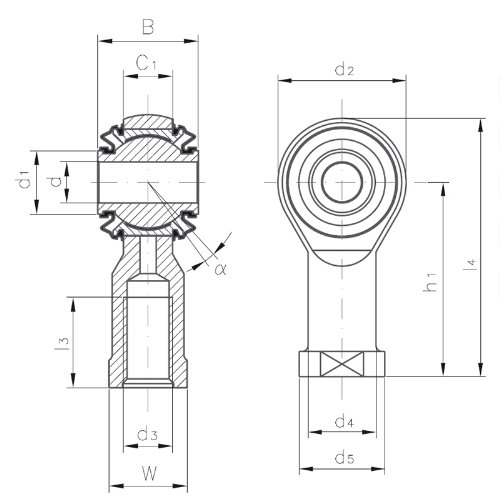 RS Serisi Çelik - PTFE Bakım Gerektirmeyen