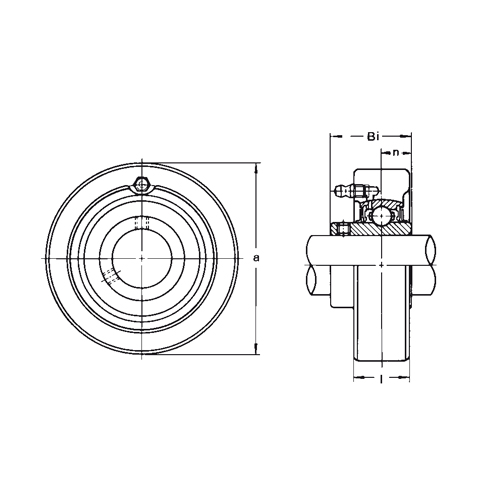 UCC 200 silindir yatak standart hizmet tipi, setskurlu kilitleme, sıkma bilezikli UC 200