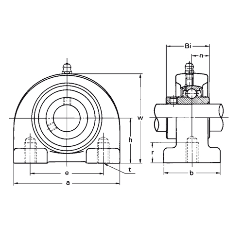 UCPA 200 dik yatak standart hizmet tipi, setskurlu kilitleme sıkma bilezikli UC 200